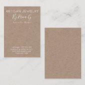 クラフトハンドメイドイヤリングジュエリー表示カード 名刺 (正面/裏面)