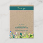 クラフトハンドメイドイヤリングディスプレイフローラボーティール（緑がかった色） 名刺 (裏面)