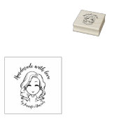クラフトハンドメイド愛で名前の人の波毛 ラバースタンプ (押印)