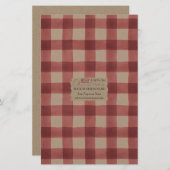 クラフトバッファローチェック石鹸ラップ紙シート – Satin (正面/裏面)