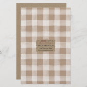 クラフトバッファローチェック石鹸ラップ紙シート – Satin (正面/裏面)