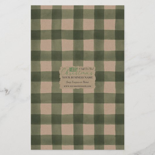 クラフトバッファローチェック石鹸ラップ – フライヤー紙 チラシ (正面)