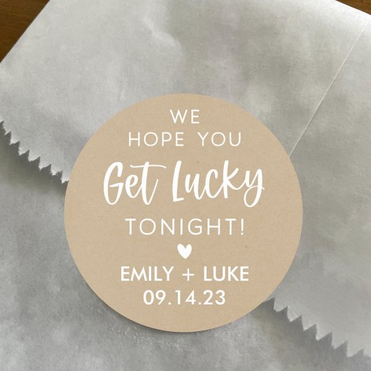 クラフトパーソナライズされたの宝結婚引チケットの恩恵 ラウンドシール