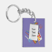 クラフトパーソナライズされたアートサプライのキーチェーン キーホルダー (正面左)