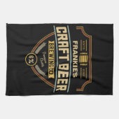 クラフトパーソナライズされたビールラベル醸造会社バー キッチンタオル (横)