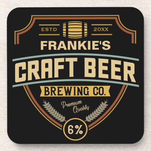 クラフトパーソナライズされたビールラベル醸造会社バー コースター (正面)
