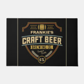 クラフトパーソナライズされたビールラベル醸造会社バー ドアマット (正面)