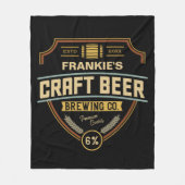 クラフトパーソナライズされたビールラベル醸造会社バー フリースブランケット (正面)