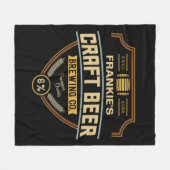 クラフトパーソナライズされたビールラベル醸造会社バー フリースブランケット (正面(横))