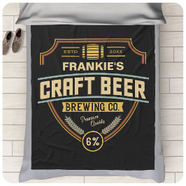 クラフトパーソナライズされたビールラベル醸造会社バー フリースブランケット