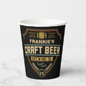 クラフトパーソナライズされたビールラベル醸造会社バー 紙コップ (正面)