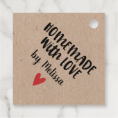 クラフトパーソナライズされた手作りラブギフトラベル フェイバータグ (裏面)