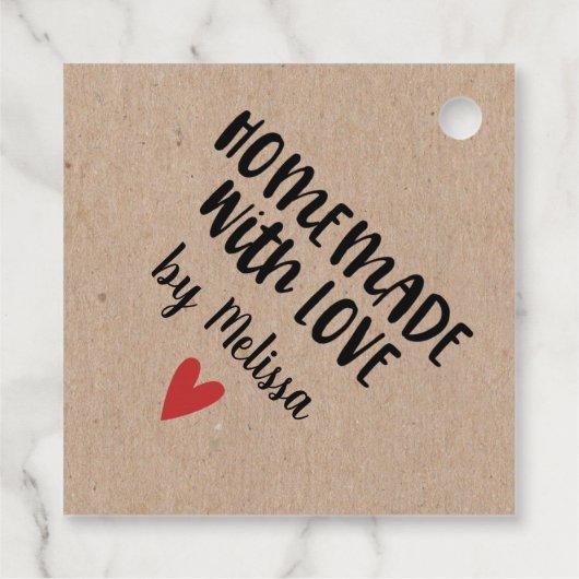 クラフトパーソナライズされた手作りラブギフトラベル フェイバータグ (裏面)
