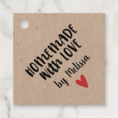 クラフトパーソナライズされた手作りラブギフトラベル フェイバータグ (正面)