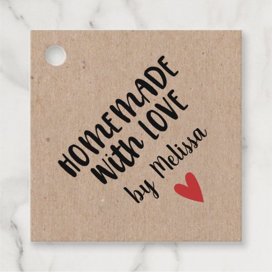クラフトパーソナライズされた手作りラブギフトラベル フェイバータグ (正面)