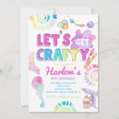 クラフトパーティの招待状 |クラフト誕生日招待状 招待状 (正面)