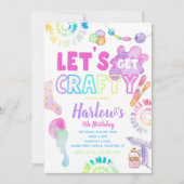 クラフトパーティの招待状 |クラフト誕生日招待状 招待状 (正面)