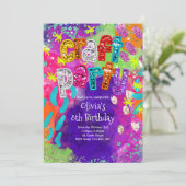 クラフトパーティーの誕生日招待状 招待状 (スタンド正面)