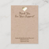 クラフトパール手作りイヤリング及びネックレスディスプレイ 名刺 (裏面)