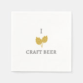 クラフトビアカクテルナプキンが大好き スタンダードカクテルナプキン (正面)