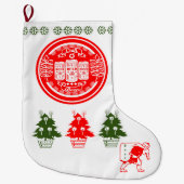 クラフトビアクリスマス – ビール缶G&R ラージクリスマスストッキング (正面)