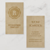 クラフトビジネスカード工芸紙職人 名刺 (正面/裏面)