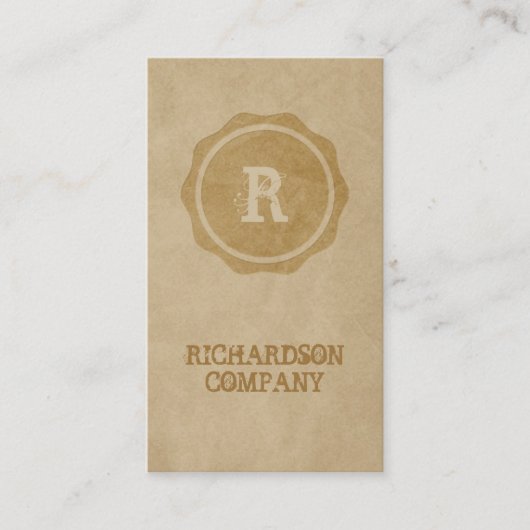 クラフトビジネスカード工芸紙職人 名刺 (正面)