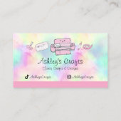 クラフトビニールレインボーシルエットクリクッツウォーターカラーB 名刺 (裏面)