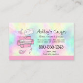 クラフトビニールレインボーシルエットクリクッツウォーターカラーB 名刺 (正面)