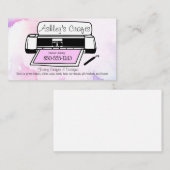 クラフトビニール名刺 – シルエットクリカット 名刺 (正面/裏面)