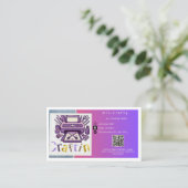 クラフトビニール名刺 名刺 (スタンド正面)