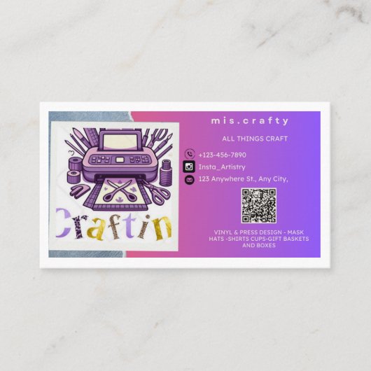 クラフトビニール名刺 名刺 (正面)