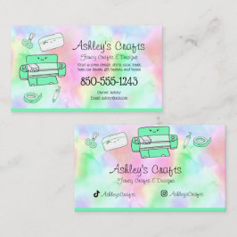 クラフトビニール虹のシルエットクリカット水彩 名刺