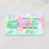 クラフトビニール虹のシルエットクリカット水彩 名刺 (正面)