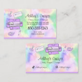 クラフトビニール虹のシルエットクリカット水彩  名刺 (正面/裏面)