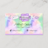 クラフトビニール虹のシルエットクリカット水彩  名刺 (裏面)