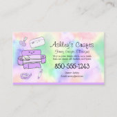 クラフトビニール虹のシルエットクリカット水彩  名刺 (正面)