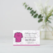 クラフトビニールTシャツシルエットクリッカートビジネスカー 名刺 (スタンド正面)