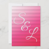 クラフトビーチピンクモダン結婚式招待状V2 招待状 (裏面)