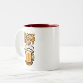 クラフトビールが大好き ツートーンマグカップ (正面左)