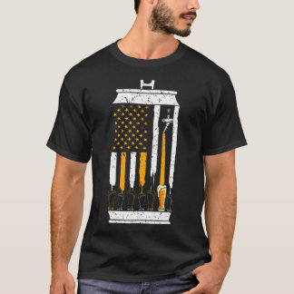 クラフトビールアメリカン州旗7月醸造所4日 Tシャツ