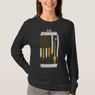 クラフトビールアメリカン州旗7月醸造所4日 Tシャツ