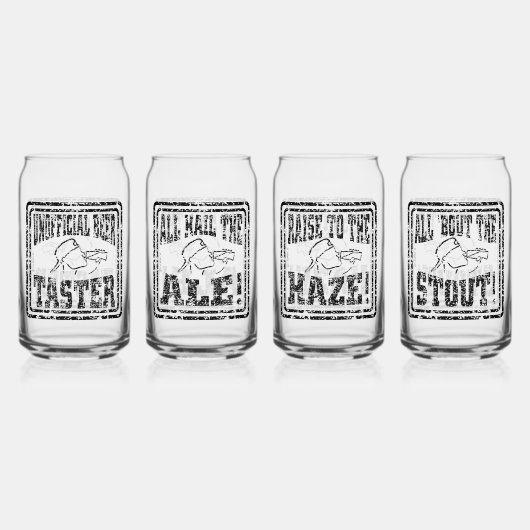 クラフトビールガラスセット ガラス缶 (正面)