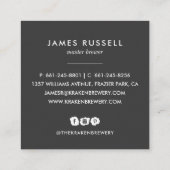 クラフトビールサイダースカルスケッチスクエア名刺 スクエア名刺 (裏面)