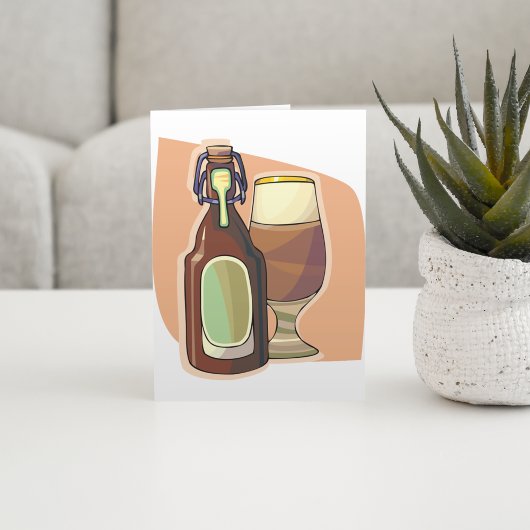 クラフトビールボトルとガラス素朴醸造所 カード