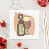 クラフトビールボトルとガラス素朴醸造所 スタンダードランチョンナプキン (インサイチュ)