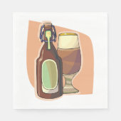 クラフトビールボトルとガラス素朴醸造所 スタンダードランチョンナプキン (正面)