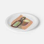 クラフトビールボトルとガラス素朴醸造所 ペーパープレート (アングル)