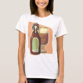 クラフトビールボトルとガラス素朴醸造所 Tシャツ (正面)