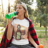 クラフトビールボトルとガラス素朴醸造所 Tシャツ